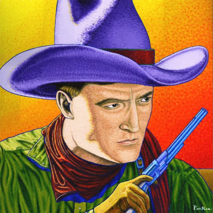 Western art portrait of a cowboy titled creed by David Sherwin Parker